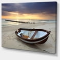 thumbnail image 2 of Bateau sur le Magnifique Lever de Soleil sur le Rivage - Grande Toile Murale de Plage, 2 of 4