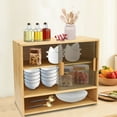 thumbnail image 5 of Bamboo/Kitchen Cabinet Pantry Sideboard Freestanding Countertop Storage Cabinet, 5 of 24
