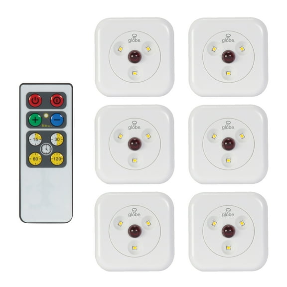 Globe Electric LED White Under Cabinet Slim Puck Light (6-Pack), 26044