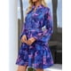 thumbnail image 5 of Vestido ZESICA Minivestido floral de manga larga de otoño 2025 para mujer, 5 of 6