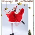 thumbnail image 5 of Vestido chal navideño para niñas, capa de Papá Noel, capa de terciopelo para niños con sombrero de Navidad, 5 of 5
