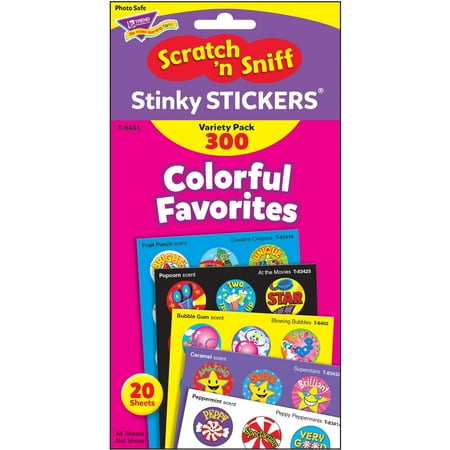 Trend, TEPT6481, Colorful Favorites Stinky Stickers Pack, 1 / Pack, Assorted