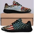 thumbnail image 3 of Truck Trucker American flag Keep On Trucking Shoes Sneakers Black Size 9, 3 of 7