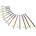 thumbnail image 5 of 13PCS HSS-G M2 Twist Drill Bit Set Metal Titanium 1/16"-1/4" Hex Shank Bits Kit, 5 of 8