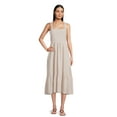 thumbnail image 2 of Time & Tru Women's Tie Back Midi Dress, 2 of 5