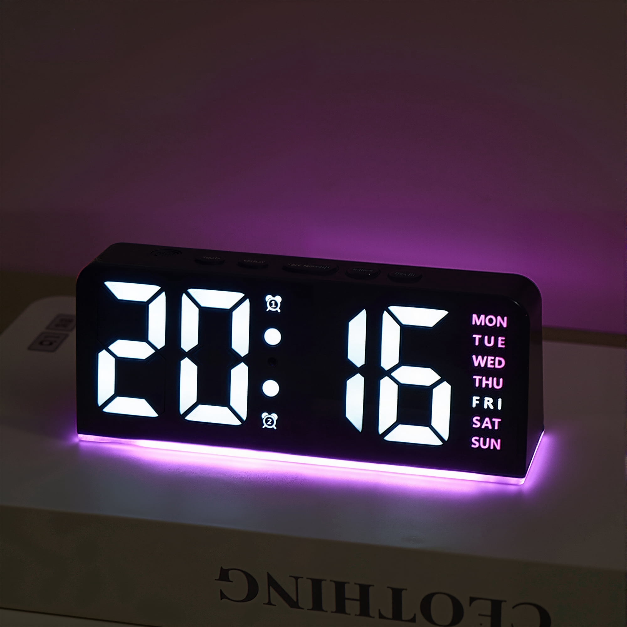 DAYBETTER Small Digital Clock with Night Light, Desk Alarm Clocks for Bedrooms, Heavy Sleepers, Kids DAYBETTER Small Digital Clock with Night Light, Desk Alarm Clocks for Bedrooms, Heavy Sleepers - e