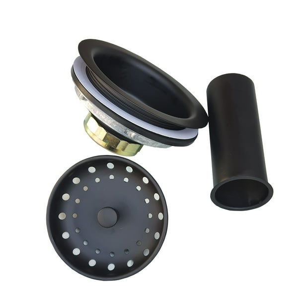 Contracanasta Para Fregadero Tarja Rubinett Acero Inoxidable Negro Mate 4 Pulgadas
