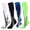 Blue Black White Green, variant on 4 Pairs Copper Compression Socks for Women & Men Circulation 15-20 mmHg - Better Blood Flow, Swelling , Best Support for Medical, Running, Nursing