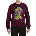 thumbnail image 3 of Dean Russo Sweet Poodle Dog Lover Unisex Crewneck Graphic Sweatshirt, Maroon, Large, 3 of 6