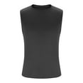 thumbnail image 6 of SSAAVKUY Savings Muscle Shirts for Men Muscular Cut Open Side Stringer Tank Tops Summer Fashion Athletic Gym Fitness Sleeveless Shirts Dark Gray XXL, 6 of 7