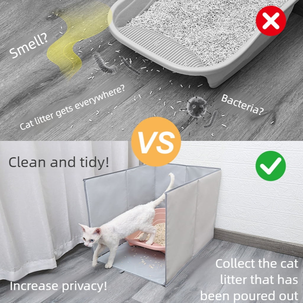 Splash Proof Litter Tray Barrier PVC Coating Protector Mat For Pet Litter Box