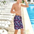 thumbnail image 6 of Cauagu funny Skull daisy flower Print Swim Trunks for Men,Youth Boys Swim Shorts Compression Liner Beach Shorts Boys' Swimming Shorts 7-20 Years Bathing Suit-Large, 6 of 7