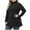 Black, variant on WREESH Womens Fashion T-Shirts Casual Turtleneck Solid Color Pullover Loose Fit Long Sleeve Tops Button Turtleneck Blous Casual T-Shirt Top Blouse Black
