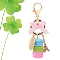 thumbnail image 3 of FELTECHELECTR Llavero con forma de macarrón de tres capas, llavero para coche, bolso, colgante decorativo de resina, colección de la Torre Eiffel, regalo., 3 of 4