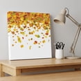 thumbnail image 4 of Ships Next Day Canvas Wall Art 16"x16", Thanksgiving Orange Wood Framed Canvas Print Painting, Autumn Vintage Fall Maple Leaf Ready to Hang Picture Wall Decor for Home Bedroom Kitchen Office, 4 of 9