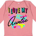 thumbnail image 4 of Inktastic I Love my Auntie- 80s retro style Boys or Girls Long Sleeve Baby Bodysuit, 4 of 5