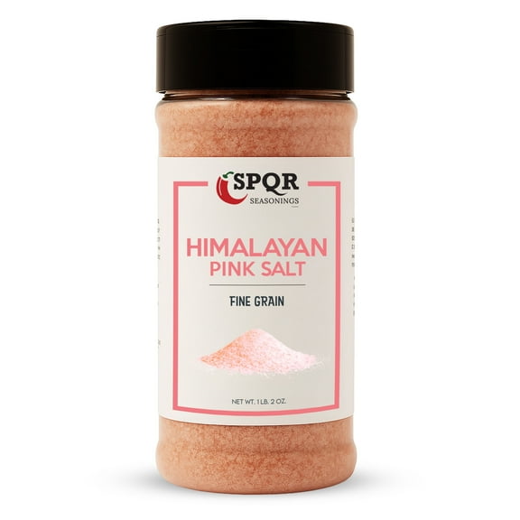 Himalayan Pink Salt Fine Grain XL 1.2 lb. Bottle Nutrient and Mineral Dense Salt Crystals by SPQR Seasonings