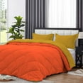 thumbnail image 4 of D.N.G. BEDDINGS 5 Piece Luxury Reversible Diamond Pattern Comforter Set Premium Super Soft, All Season 800 TC, 100% Egyptian Cotton King/California King Size Gold-Orange Color, 4 of 7