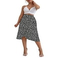 thumbnail image 3 of AMERTEER Jupe Midi Fendue à Nœud devant Imprimé Floral Boho pour Femmes Noir TG, 3 of 6