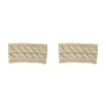 thumbnail image 3 of Jumpingount Diadema de invierno para mujer, tejido a prueba de viento, elástico, calentadores de orejas anchas, motocicleta de Motor de cara Beige 2Conjunto, 3 of 6