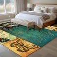 thumbnail image 4 of Vintage Butterfly Area Rug 5x8 FT, Non Slip Bedroom Throw Carpet, Watercolor Retro Summer Butterflies Washable Soft Floor Carpet Non-Shedding Rug for Living Room Nursery Dorm Office, 4 of 9