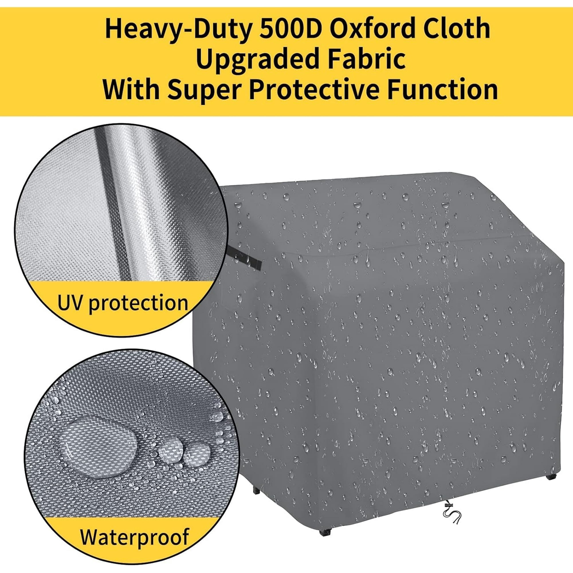Outdoor Bar Set Cover-Weatherproof & Waterproof,Heavy Duty Patio Dining Table Cover for Bar Furniture Set with Chairs