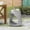 Grey, variant on Lightweight Concrete Outdoor Side Table with Wave Design, 23.25L x 16.75W x 16.25H Black Accent End Table for Patio Balcony Poolside