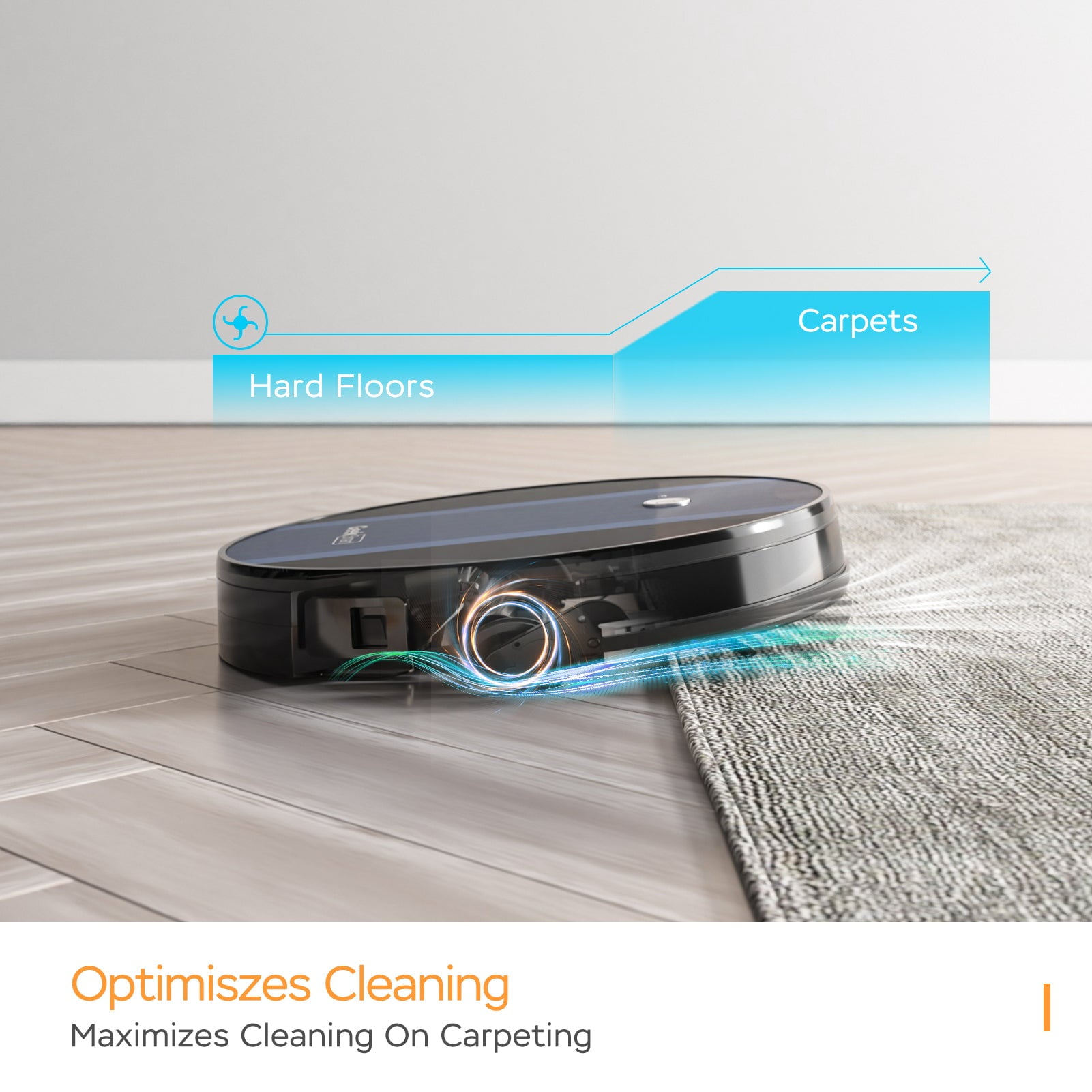 Geek Smart G6 Robot Vacuum Cleaner, Ultra-Thin, 1800Pa Strong Suction, Automatic Self-Charging, Wi-Fi Connect, App Control, Great for Hard Floors to Carpets
