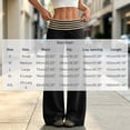 thumbnail image 3 of Women's Wide Leg Lounge Pants High Waisted Fold Over Striped Waistband Stretchy Loose Fit Palazzo Pants for Yoga Daily Wear Daily Travel Office, 3 of 7