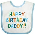 thumbnail image 3 of Inktastic Happy Birthday Daddy Boys or Girls Baby Bib, 3 of 4