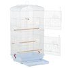 Large Metal Bird Cage for Budgie, Parrot, Canary & Cockatiel 18x14x36 Inches (White)