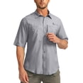 thumbnail image 1 of CHUANK Men‘s Short Sleeve Fishing Shirts Lightweight UPF 50+ Sun Protection SPF Fishing Hiking Running, 1 of 7