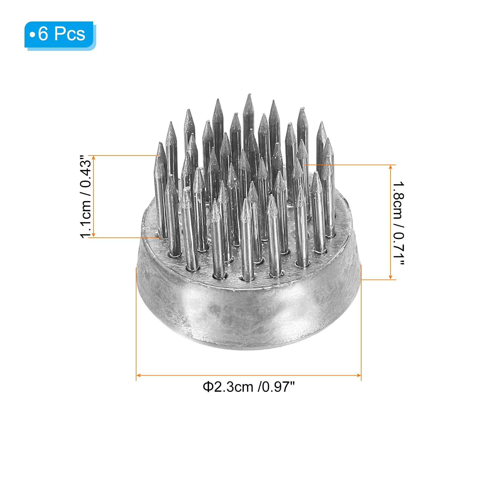 Uxcell 0.9" Flower Frogs Ikebana Kenzan Flower Arranger Tool Stainless Floral Frog Pin Holder Silver 6Pcs