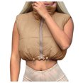 thumbnail image 4 of Veste Courte à Col Montant d'Hiver pour Femmes, Douce, Chaude, avec Fermeture Éclair, pour Automne et Temps Froid, 4 of 7