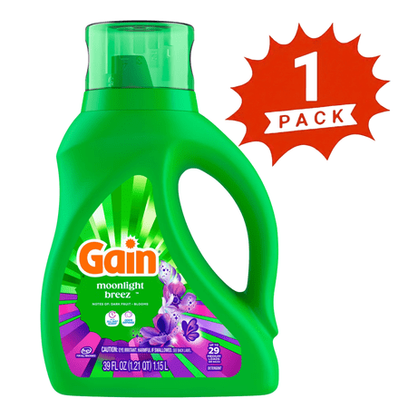 Gain Moonlight Breeze Liquid Detergent + Odor Defense 39 fl oz 25 Loads (1-Pack)