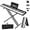 Black with Stand, variant on Portable Piano Keyboard, 88 Key Full Size Semi-Weighted Folding Digital Piano,Electric Piano Keyboard With Stand, Pedal and Headphones,Bag,Midi Bluetooth, Suitable for Adult, Toddler, Kids