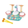 thumbnail image 2 of Batería para niños, teclado electrónico, batería, batería para niños con micrófono, electrónica Azul, 2 of 9