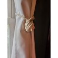 thumbnail image 3 of 2 Pack Outdoor Curtain Tiebacks Rope, Natural Cotton Curtain Tiebacks, Drapery Holdbacks for Sheer Thin Curtains, Rustic Village Boho Decorative Nautical Curtain Ties, Beige, 3 of 5