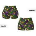 thumbnail image 5 of Naloa Mardi Gras7 Biker Shorts for Women Seamless Scrunch Short Women’s Yoga Shorts for Gym Running Sport Shorts - Large, 5 of 9