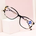 thumbnail image 7 of 3 Pairs of Leopard Print Square Oversized Reading glasses Blue Light Blocking Metal Presbyopic Glasses Readers for Women +3.00, 7 of 7