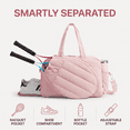 thumbnail image 3 of Women’s Tennis Tote Bag – 3-in-1 Crossbody Tennis Bag for 2 Rackets w/ Shoe Compartment & Wet Bag, Gym & Pickleball, 3 of 10