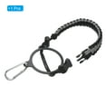 thumbnail image 3 of Uxcell Water Bottle Holder, Paracord Handle Strap Carrier Gray, Black, 3 of 6