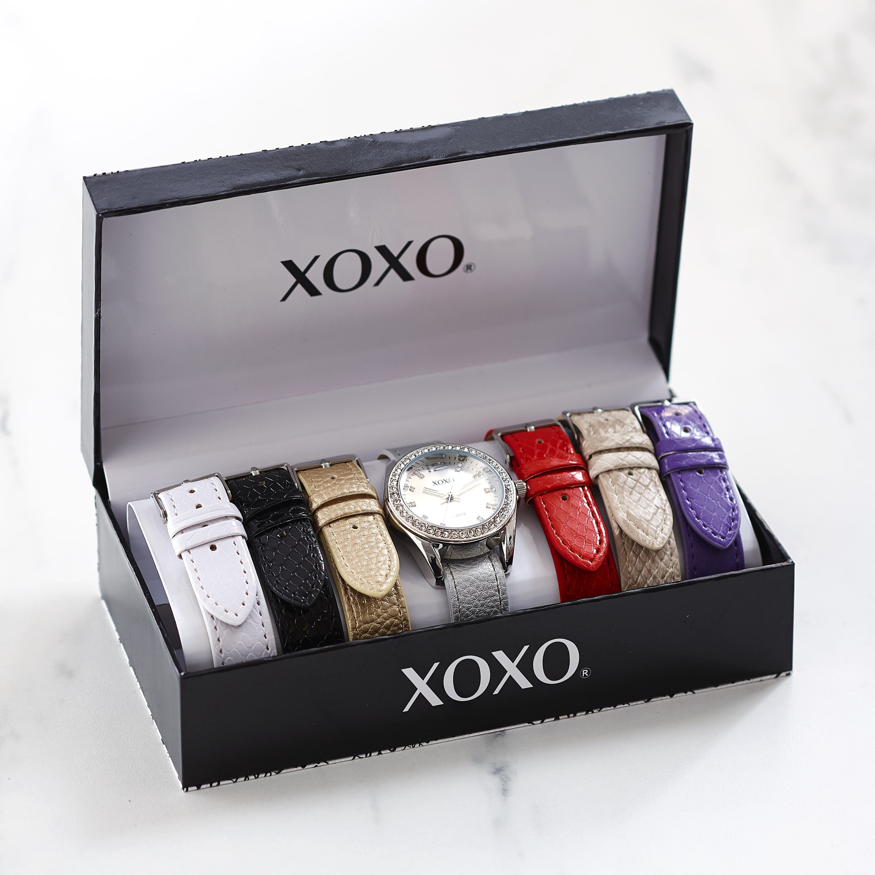 XOXO XOXO Analog Watch with Interchangeable Bands and Display Box
