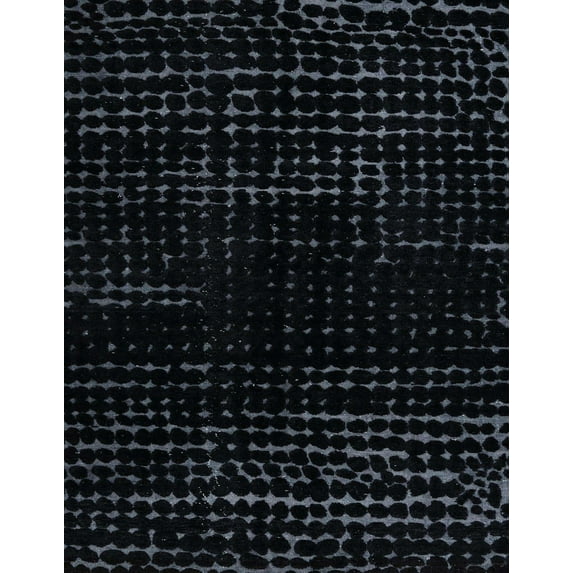 Ahgly Company Machine Washable Indoor Rectangle Abstract Dark Slate Gray Green Area Rugs, 7' x 10'