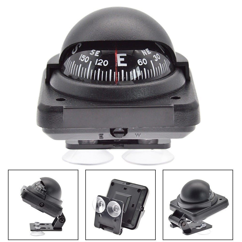 Gerich Navigation Dashboard Car Compass Bike Cycling Hiking New Direction Ball N9A2 （Black）4 Pcs