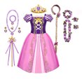 thumbnail image 3 of Disney Vestido de princesa para niña, disfraz de Rapunzel, Vestido de baile de lujo para fiesta de cumpleaños, ropa de fantasía para Halloween y Carnaval, 3 of 5