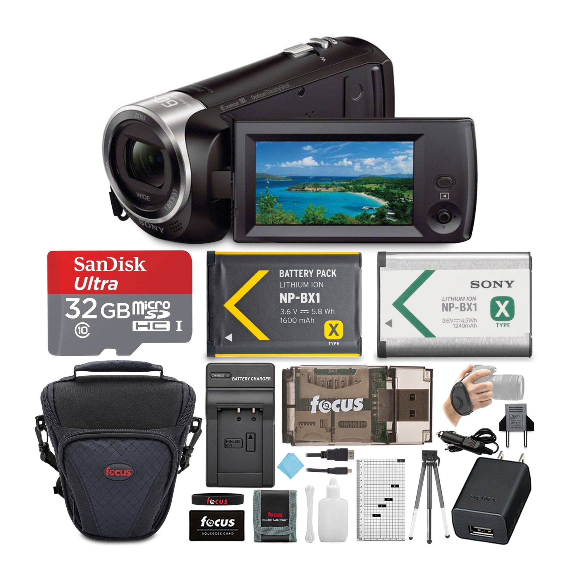 Pera Desesperado Intentar Sony CX405 Handycam 1080p Camcorder with 32GB SD Card and Accessory Bundle  - Walmart.com