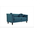 thumbnail image 3 of US PRIDE FURNITURE Hills Tufted Back Nailhead 61.4'' Loveseat-Blue Green, 3 of 5