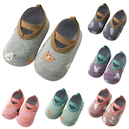 

LYCAQL Baby Shoes Boys Girls Socks Toddler Cartoon The Floor Socks Barefoot Socks Non Slip Shoes Boy Shoes Size 6 (Purple XXS )