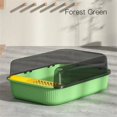 thumbnail image 1 of Cat Litter Box Large Capacity Semi-enclosed Sandbox Design Box for Cats Plastic Pet Toilet Anti Splash Tray Big litter Bedpans ShopWise Round, 1 of 12